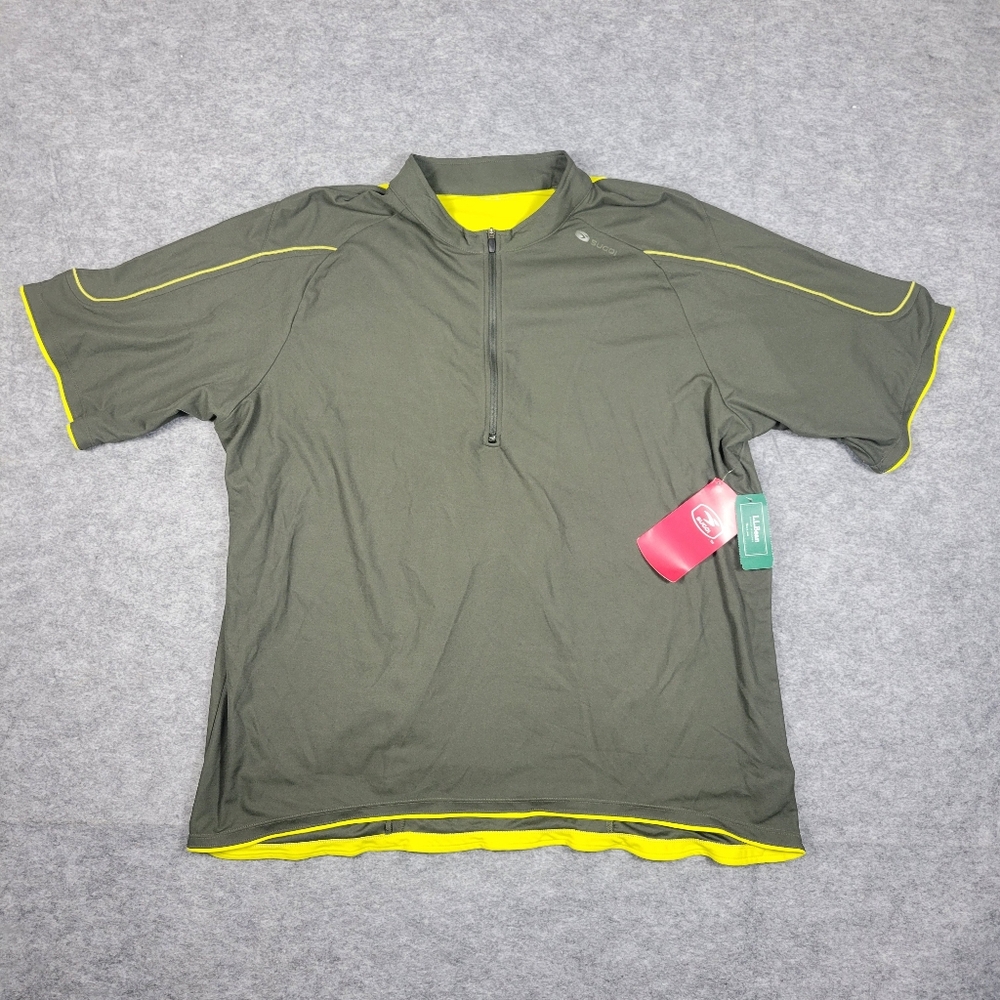 NWT Sugoi Hans Green Yellow Cycling Jersey Men's Athletic Shirt Size 2XL